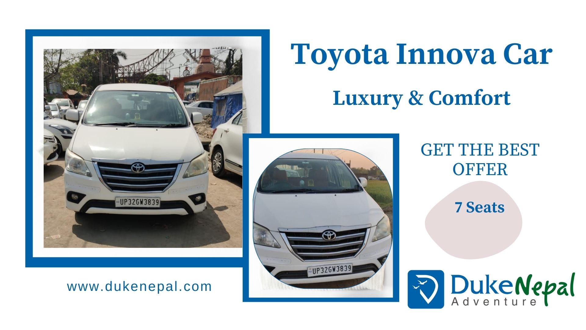 Toyota Innova Car Rental in Gorakhpur and Raxaul